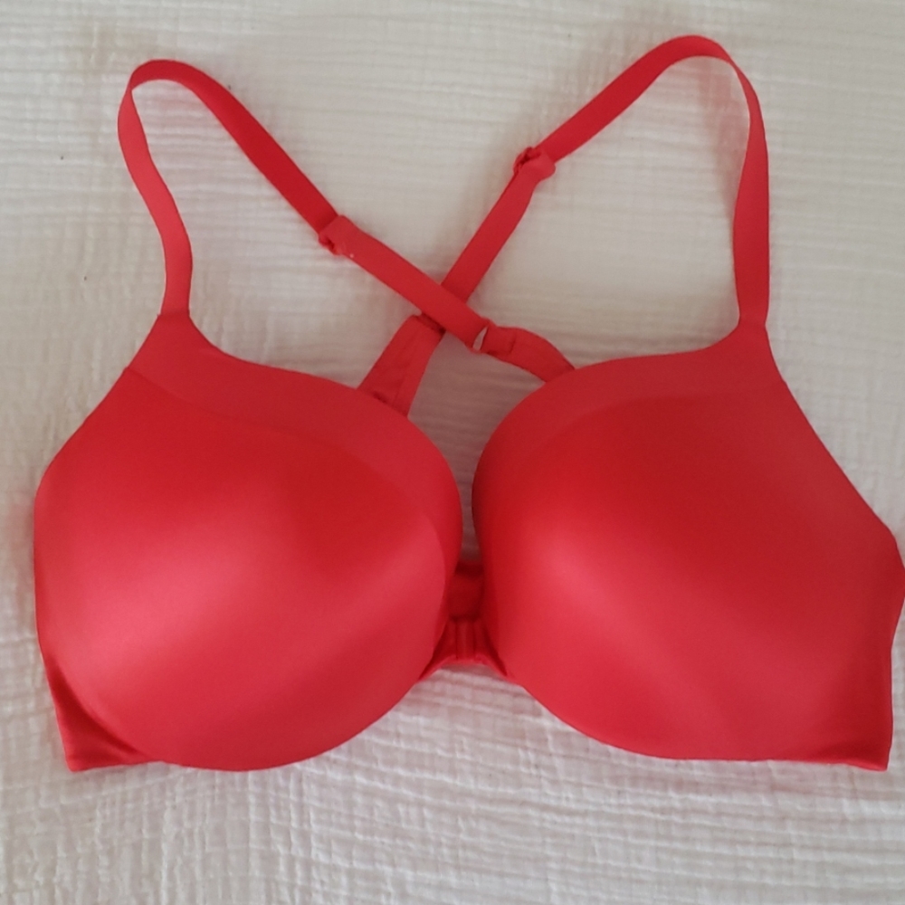 Red victoria secret razor black bra